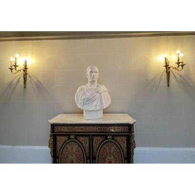 Impressive Bust Of Roman Emperor (brutus Capitolin)