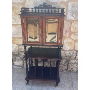 Meuble à Musique En Acajou De Style Napoléon III époque XIX Eme Siècle.