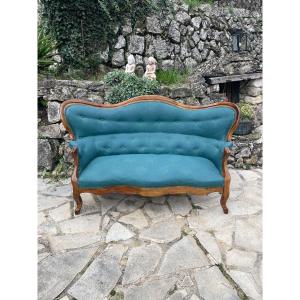 2-seater Bench In Louis Philippe Style, 19th Century