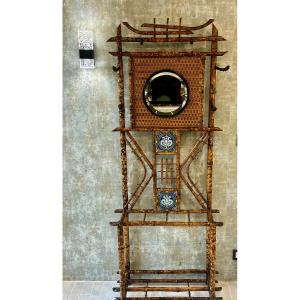 Japanese-style Bamboo Coat Rack Circa 1900