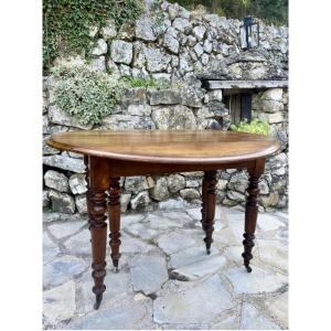Louis Philippe Style Walnut Dining Table, 19th Century.