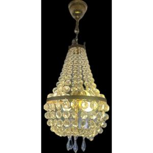 Small Hot Air Balloon Chandelier With Tassels, 20th Century 