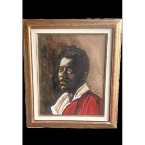 Painting Depicting A Portrait: Félix The Saxophonist By Vano.
