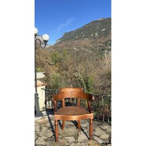 Walnut Office Chair Circa 1900.