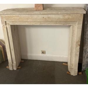 Limestone Fireplace