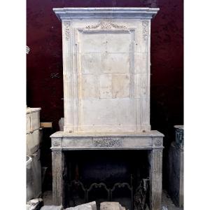 Louis XVI Style Fireplace In Crazanne Limestone