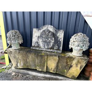 Flower Basket Made Of Limestone