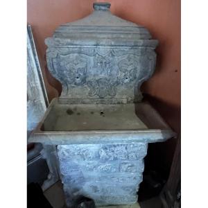 17th Century Wall Fountain In Pyrenees Stone