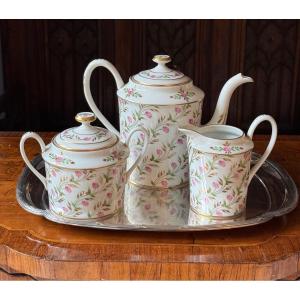 Haviland Limoges Coffee Duo With Floral Gold Décor - Sugar Bowl And Milk Jug - Mint Condition