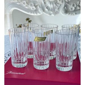 Baccarat Harmonie – Rare Set Of 6 Luxury French Crystal Tankards In Original Box 