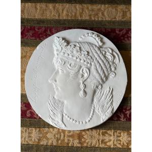 Lapagerie Bonaparte — Plaster Medallion After David d'Angers, France, 20th Century  