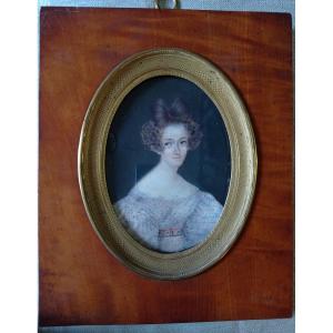 Large Miniature On Ivory