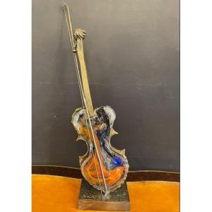 Bronze And Glass Paste Sculpture
