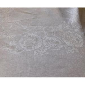Nappe  et serviettes  En Damassé Sans Monogrammes 