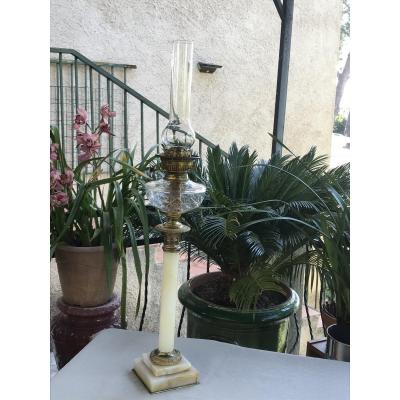 White Onyx Foot Lamp