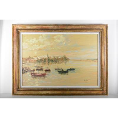 Boats On The Bou Regreg - Albert Pilot 1922-2002