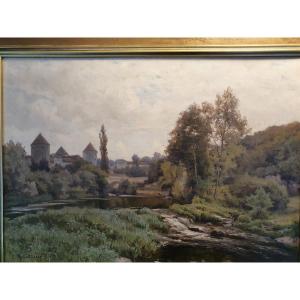 On The Banks Of The Armance - J Robert Late Nineteenth