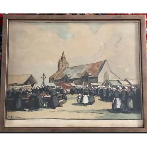 The Pardon Of Our Lady Of Joy Of Penmarc'h - Henri Barnoin 1882-1940