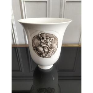 Sèvres Manufacture Porcelain Vase Decorated By Pierre Auguste Gaucher 1939