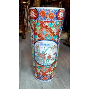 Large Japanese Imari Porcelain Umbrella Stand