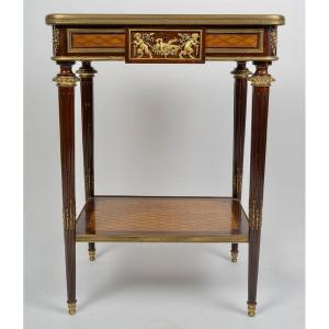 Louis XVI Style Coffee Table Attributed To François Linke, 19th Century 