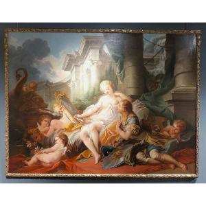 Important Oil On Canvas ( 185 Cm X 135 Cm ) After François Boucher, Early 20th Century 