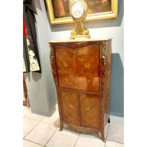 Louis XV Style Marquetry Secretary