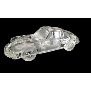 Daum Crystal Sculpture Porsche Carrera 911