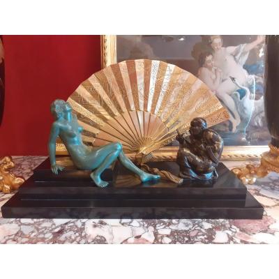 Bronze Art Deco Period Signed Soleau