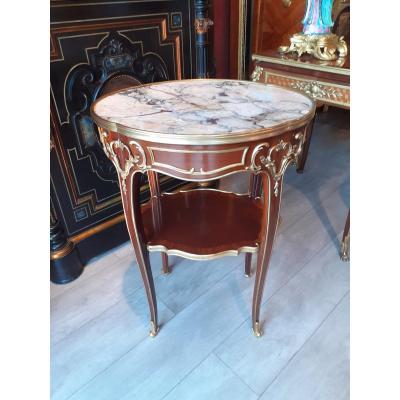 Pedestal Mahogany And Gilt Bronze Louis XV Style Late 19th Century