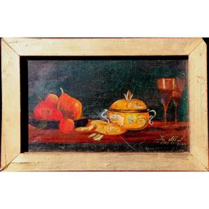 Mebzet (19th) : "still Life In Soupiere"