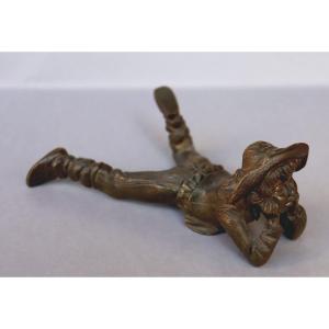 19th Century French School : "young Boy Sleeping In The Grass"