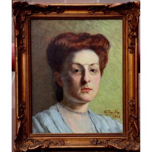 German Taibo Gonzales : "redheaded Lady With Sunglasses 1905"