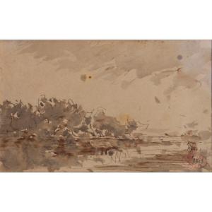 Cd5 Felix Ziem : “river Edge”