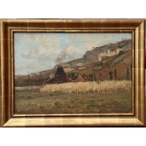 Paul Sebilleau : “corn  Harvest In Eyzies”