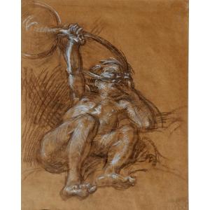 VIII Rene-marie Castaing : “putto Sounding Of The Horn”