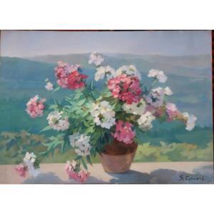 Suzanne Coponal : "the Big Bouquet Of Phlox"