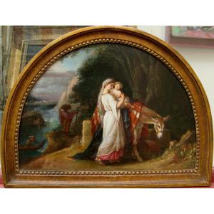 Charles-hyppolite Cassas : "rest During The Flight Into Egypt"