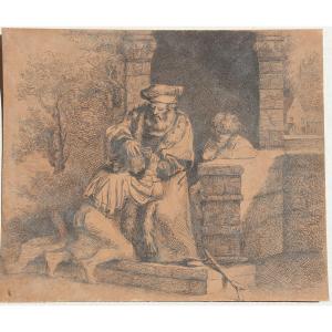 Rembrandt (after) Claussin : "the Return Of The Prodigal Son"