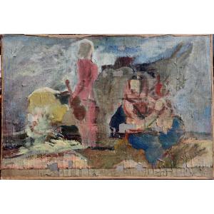 Maurice Georges Poncelet : "the Traveling Musicians"
