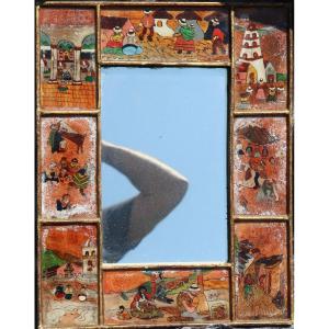 Peru : "mirror With Painted Glazing Beads"