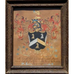 18th Century English School : "coat Of Arms Of The Duke Of Bournes"