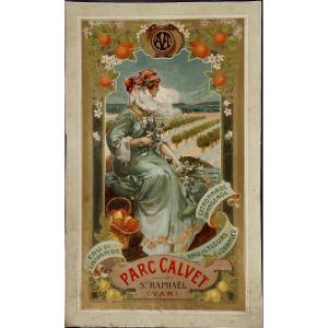 Hazeryon : Art-nouveau Chromolithography "calvet Park"