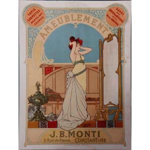Geo-jan : Art-nouveau Chromolithography "monti Furnishings"