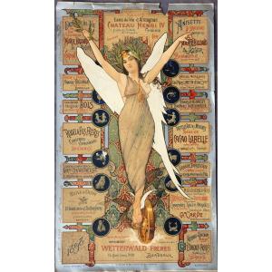 L. Garnier : Art-nouveau Chromolithography “wetterwald Imprimerie”