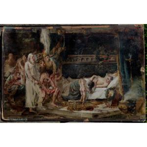 19th Century Russian School : "death Of Alexander"