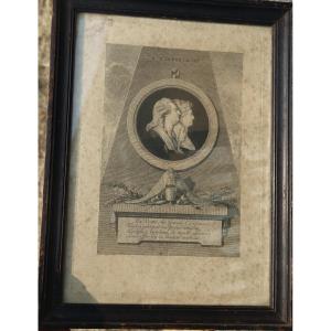 French School After 1795 : "rare Legitimist Engraving"