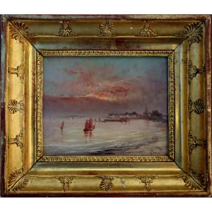 Louis Proust : "sailing Boats Returning To Port"