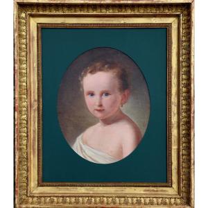 Neo-classical School, Early 19th Century : "portrait Of A Little Girl"
