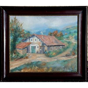 Larrañaga : "rest In Front Of The Basque Farm"